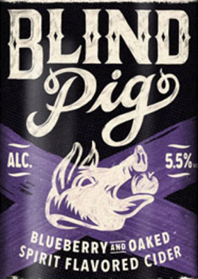 Blind Pig Ci­der blue­ber­ry & oak­ed